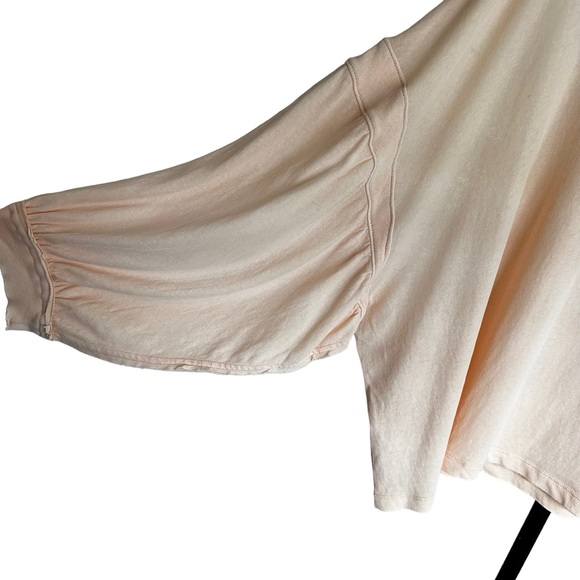 FREE PEOPLE Peach Top Size Small Dolman Sleeve Lightweight Comfy Sugar Rush Soft - Picture 6 of 12